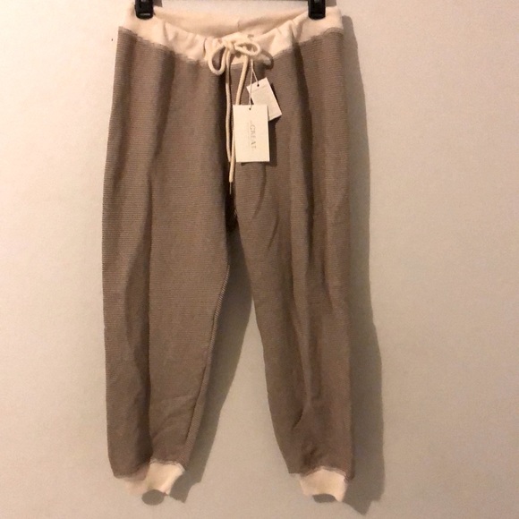 THE GREAT Striped NWT The Cropped Sweatpants with Drawstring size 1 (Medium) - Picture 3 of 13